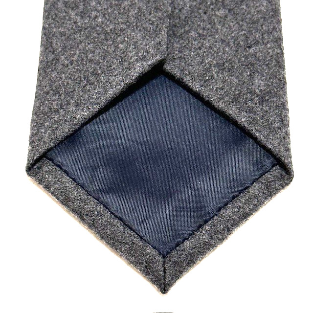 J Crew Tie Solid Dark Gray 100% Wool American Woo… - image 13