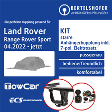 Für LAND ROVER Range Rover Sport III Typ L461 22- AHK starr +7pol sp. E-Satz PKW