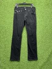 True Religion Jeans Mens 28 Ricky Relaxed Straight Big T Flap Pockets y2k Grunge