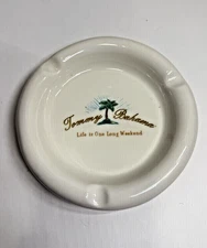 Vintage Tommy Bahama Ceramic Cigar Ashtray  Made In Italy  5 1/2” Diameter
