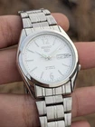 Seiko 5 Automatic 7S26-03B0 Rare White Dial Crystal Back Vintage Men's Watch