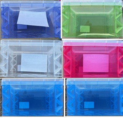 Storage Studios Super Stacker Storage Box-3.6''X4''X6.5'' Assorted Colors Lot of 6