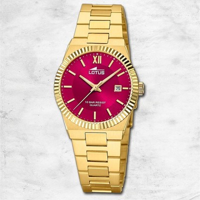 Lotus Damenuhr Edelstahl gold Lotus Classic Armbanduhr UL18840/2