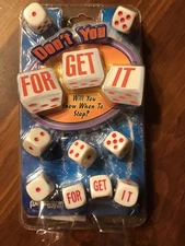 Don't You Forget It Dice Game Pressman Kids Adult Game 2+ Players NEW SEALED