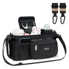 Universal Stroller Organizer with Non-Slip Hooks & Insulated Cup