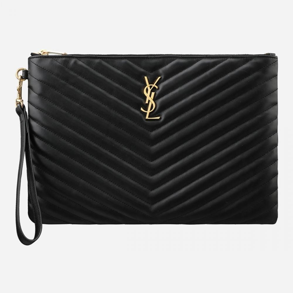 Borsa pochette Saint Laurent Monogram nuova media nera 132122516