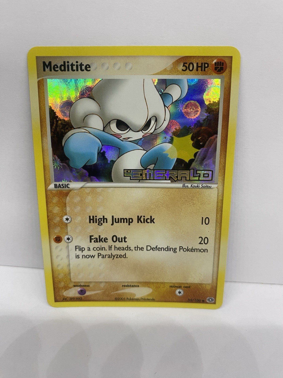 Pokemon Meditite 55/106 EX Emerald Reverse Holo NM