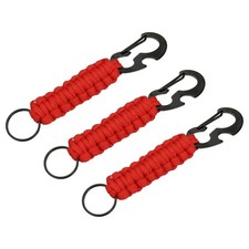 3Pcs Paracord Keychains, Paracord Keychain with Bottle Opener, Bright Red