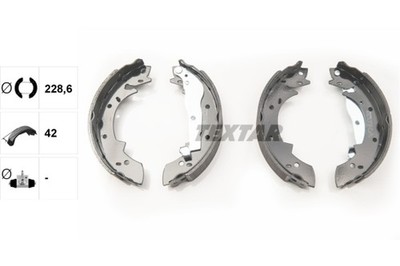 TEXTAR Bremsbackensatz 91030400 für BMW E30 21 RENAULT 3er 315 316 Ecotronic 318