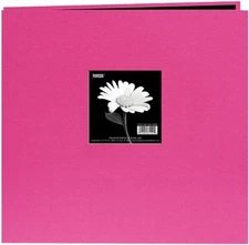 Bright Pink 8x8 Display Album with 10 Page Protectors and Photo Safe Inserts