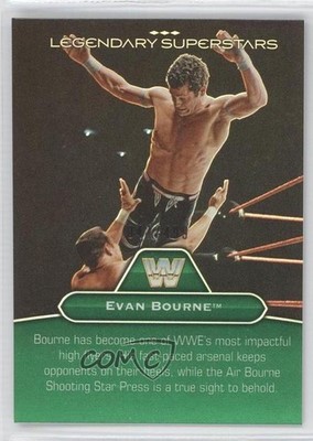 2010 Platinum WWE Legendary Superstars Green 47/499 Evan Bourne Jimmy Snuka 1md