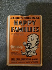 VINTAGE Happy Families Pepys Card Game - Jaques' Original - 1950's - FULL SET