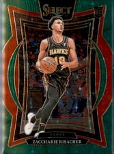 2024-25 Panini Select #86 Zaccharie Risacher Green Stars Prizm