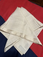 Fendi Logo Cotton Handkerchief Neck Scarf Beige Neutral