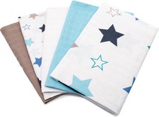 5er Set Spucktuch Mullwindel Stoffwindel Moltontuch Babywindel 