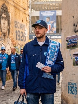 Nike SSC Napoli 1997-1998 Vintage Football Soccer Rain Wind Jacket
