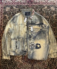 AKOO Mens Bleached Acid Washed JEAN SET TOGET...