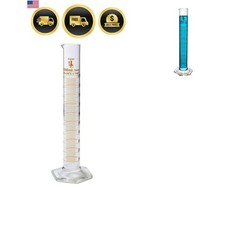 100ml Graduated Cylinder, Borosilicate 3.3 Glass, Single Metric Scale, Class ...