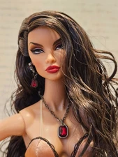 IT Fashion Royalty Enamorada Natalia Fatale Nude Doll Extra Hands Stand COA EUC