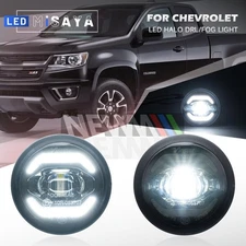Fit 15-22 Chevy Colorado GMC Canyon Front LED Driving Fog Light DRL Daylight Kit