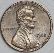 1982 Lincoln Penny Small Date 3.1g Copper BN Transitional Error Variety 