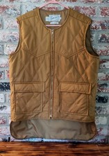 Vtg 1970s/80s Schott Rancher Western Cowboy Cut Drop Tail Nylon Vest Fits M-L