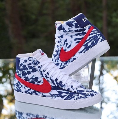 Nike Blazer Mid 77 Vintage Blue Tie Dye Size 9 Custom CZ7874-600