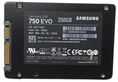 Samsung 750 EVO MZ-750250 250GB SATA 2,5" 70-79% Health SSD Solid State Drive