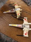 2x X-Wing Fighter Star Wars Kenner Vintage 1978 DIE-CAST W/Windshield. Yellowing