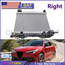 For 17-24 Alfa Romeo Giulia Stelvio 2.0L 2.9L Right Radiator with Oil Cooler