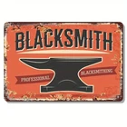 Smithy Co Vintage Blacksmith Tin Metal Signs Home Décor 8x12 Rustic Iron Wall Ar