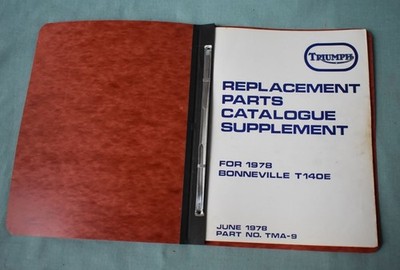 Triumph  1978 Bonneville 750  T140E parts catalog supplement