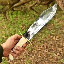 15”Handmade Forged Steel Fixed Blade Hunting Tom Brown Bowie Knife With Sheath