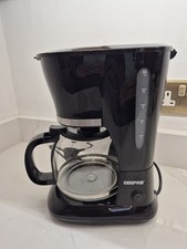 GEEPAS 1.5L Filter Coffee Machine Black