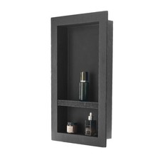 Shower Niche, 16 x 28 x 4 inch Recessed Wall Niche with Movable Divider Shelf, M