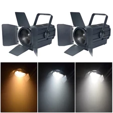 2X Boulder Fresnel Lens 200W 2in1 Warm White Cob Spotlight LED Par Stage Light