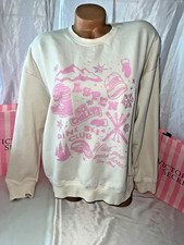 Victoria Secret PINK Sweatshirt Pullover Aspen Wish You Were Here Super Warm XXL