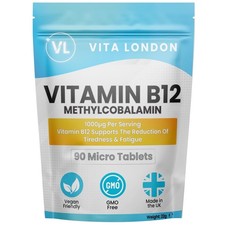 Vitamin B12 Tablets 1000mcg Methylcobalamin - Vegan -  (Not Capsules Or Gummies)