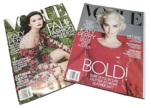 Vogue Magazine July 2013 and May 2017 Issues featuring KATY PERRY GREAT COND