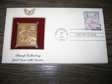 1986 Stamp Collecting Joint Issue With Sweden replica Gold Golden Cover Stamp