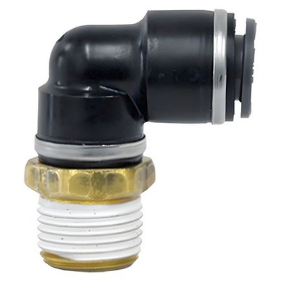 Tectran QL136910E Dot 90 Deg Male Elbow Push Lock Swivel Composite Fitting, 5/8''
