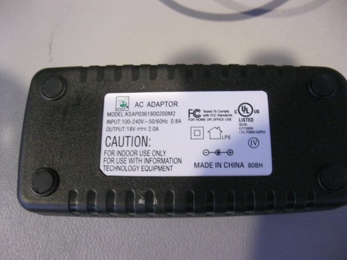 Genuine Cricut Power Supply AC Adapter Charger 18V 2A KSAP0361800200M2