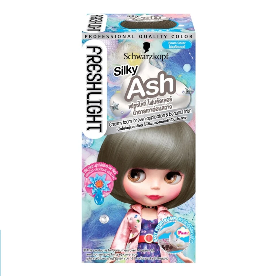 Hair Dye Color Kit Schwarzkopf Fresh Light Ash Brown Foam Cream Japan New Colour - Image 4 of 4