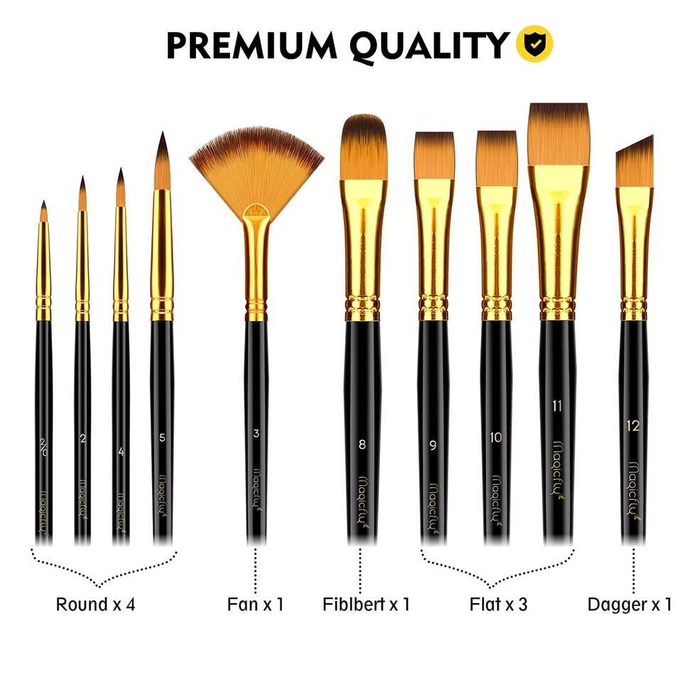 Magicfly Acrylic Painting Set with Wooden Easel Box 24x22ml Acrylic