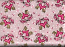 45 100% cotton Valentine fabric Two by Two by...