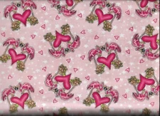 45" 100% cotton Valentine fabric "Two by Two" by Henry Glass & Co.
