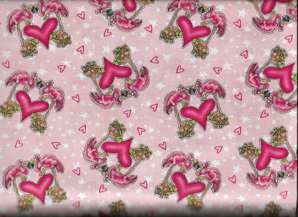 CHOICE FABRICS 45" 100% cotton Valentine fabric "Two by Two" by Henry Glass & Co.