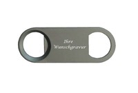 FlaschenöFfner Aus Metall Mit Gravur / Beidseitig Verwendbar / Farbe: Grau