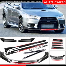 For Mitsubishi Lancer Front Bumper Lip Spoiler /Splitter Side Skirt Body