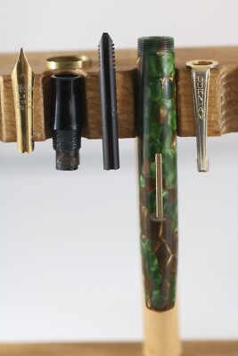 Vintage Burnham B48 Füllfederhalter Teile, 6 verschiedene Artikel